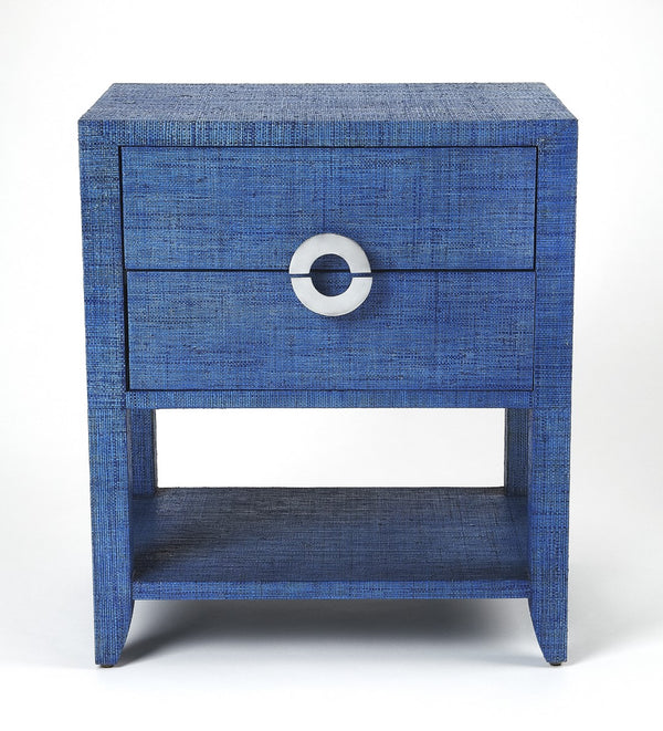 Butler Specialty Amelle Blue Raffia End Table 4357361