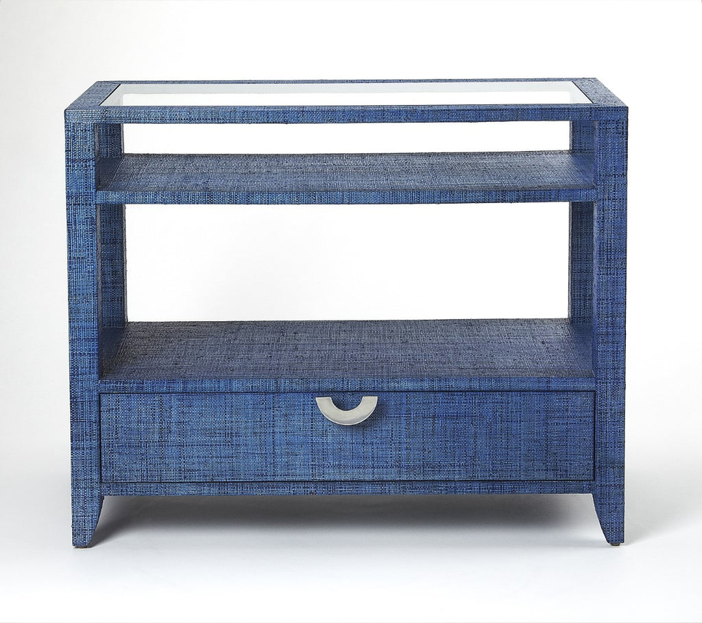 Butler Specialty Amelle Blue Raffia Console Table 4358361