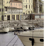 25" Picturesque Tuscan Harbour Giclee Wrap Canvas Wall Art