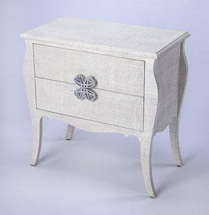 Butler Specialty Felicia White Raffia Accent Chest 4367405