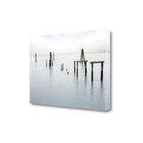 Wood Poles in the Water 1 Giclee Wrap Canvas Wall Art