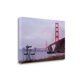 Bistro Café For Two Golden Gate Bridge 3 Giclee Wrap Canvas Wall Art