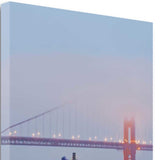 Foggy Night Bistro Café Golden Gate Bridge 2 Giclee Wrap Canvas Wall Art