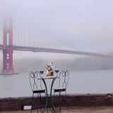 Overcast Bistro Café Golden Gate Bridge 1 Giclee Wrap Canvas Wall Art