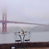 Overcast Bistro Café Golden Gate Bridge 2 Giclee Wrap Canvas Wall Art