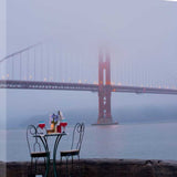 Wine Time For Two Golden Gate Bridge 3 Giclee Wrap Canvas Wall Art