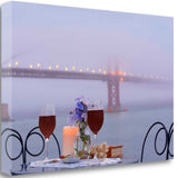 Up Close Wine Time Golden Gate Bridge 1 Giclee Wrap Canvas Wall Art