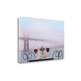 Up Close Overcast Bistro Café Golden Gate Bridge 2 Giclee Wrap Canvas Wall Art