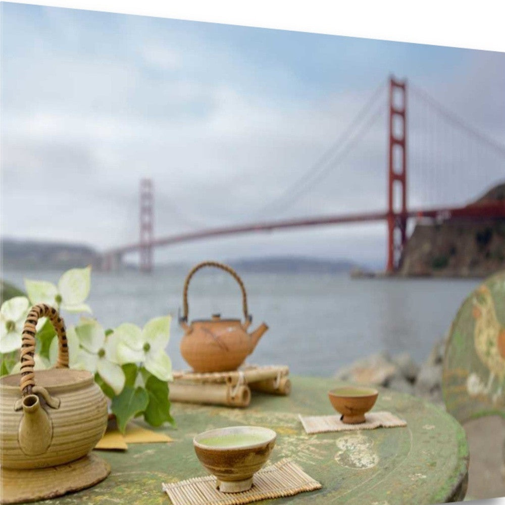 Japanese Tea Golden Gate Bridge 4 Giclee Wrap Canvas Wall Art
