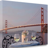 Candle Lit Night For Two Golden Gate Bridge 1 Giclee Wrap Canvas Wall Art