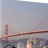 Candle Lit Night For Two Golden Gate Bridge 1 Giclee Wrap Canvas Wall Art