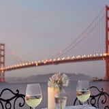 Candle Lit Night For Two Golden Gate Bridge 3 Giclee Wrap Canvas Wall Art