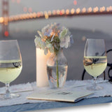 Up Close Romantic Wine Night For Two Golden Gate Bridge 1 Giclee Wrap Canvas Wall Art