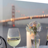 Up Close Romantic Wine Night For Two Golden Gate Bridge 3 Giclee Wrap Canvas Wall Art