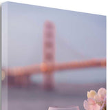 Single Glass of Wine Golden Gate Bridge 4 Giclee Wrap Canvas Wall Art