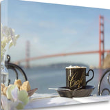 Café Mug Golden Gate Bridge 2 Giclee Wrap Canvas Wall Art