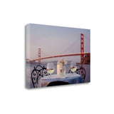 Romantic Wine Night For Two Golden Gate Bridge 4 Giclee Wrap Canvas Wall Art