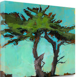 32" Abstract Green Tree 3 Giclee Wrap Canvas Wall Art