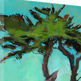 32" Abstract Green Tree 3 Giclee Wrap Canvas Wall Art