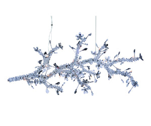 Bethel Smoke & Clear Chandelier in Metal & Crystal