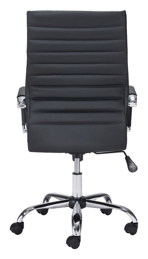 Zuo Modern Primero 100% Polyurethane, Plywood, Steel Modern Commercial Grade Office Chair Black, Silver 100% Polyurethane, Plywood, Steel
