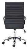 Zuo Modern Primero 100% Polyurethane, Plywood, Steel Modern Commercial Grade Office Chair Black, Silver 100% Polyurethane, Plywood, Steel