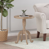 Noble House Catawissa French Country Accent Table with Octagonal Top, Natural