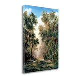 Tropical Green River Print on Gallery Wrap Canvas Wall Art