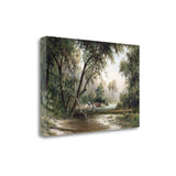 Animals at the Creek 4 Giclee Wrap Canvas Wall Art