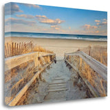 34" Beach Boardwalk to the Ocean Giclee Wrap Canvas Wall Art