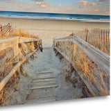 47" Beach Boardwalk to the Ocean Giclee Wrap Canvas Wall Art