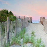 39" Beach Entrance with Pink Sunset 3 Giclee Wrap Canvas Wall Art