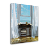 Desk with Ocean View 2 Giclee Wrap Canvas Wall Art