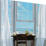 25" Desk with Ocean View 2 Giclee Wrap Canvas Wall Art