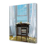 30" Desk with Ocean View 3 Giclee Wrap Canvas Wall Art