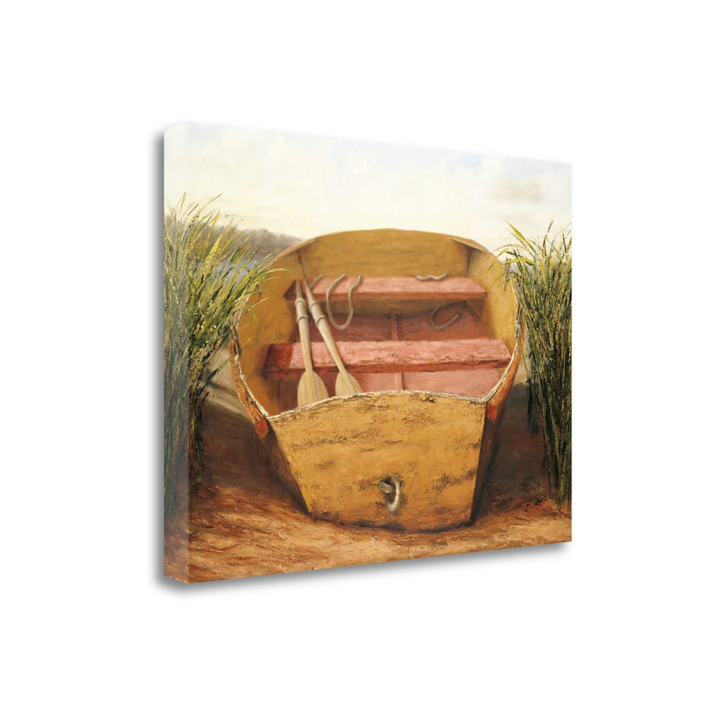 27" Rustic Fishing Boat Print on Gallery Wrap Canvas Wall Art