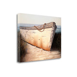 36" Old Fishing Boat On White Sands Giclee Wrap Canvas Wall Art