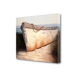 36" Old Fishing Boat On White Sands Giclee Wrap Canvas Wall Art