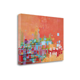 Vibrant Geometric Summer Giclee Print on Gallery Wrap Canvas Wall Art