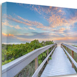 34" Picturesque Sunset Beach View Giclee Wrap Canvas Wall Art