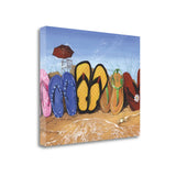 Flip Flops All Lined Up 3 Giclee Wrap Canvas Wall Art