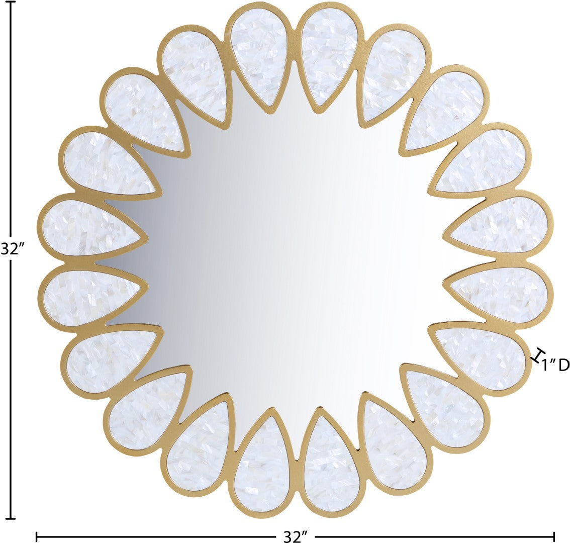 Meridian Furniture Shell Mirror - Thumbnail 2