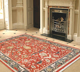 Pasargad Antique Agra Collection Maroon Lamb's Wool Area Rug 044452-PASARGAD