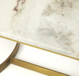 Butler Specialty Corsini  Marble & Metal Coffee Table XRT Marble & Metal Iron, White Marble, MDF 4446389-BUTLER