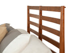 Alpine Furniture Flynn Retro Full Bed w/Slat Back Headboard, Acorn 1066-28F Acorn Mahogany Solids & Okoume Veneer 58.5 x 81 x 52