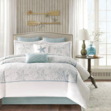 Harbor House Maya Bay Coastal| 100% Cotton Printed Comforter Bedding Set W/ Embroidery HH10-1225