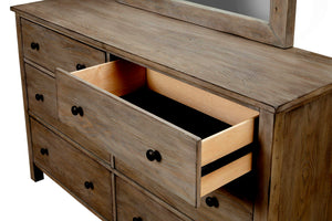 Classic Dresser: Elegant 18th Century French Design with Felt Lined Drawers & Natural Gray Finish