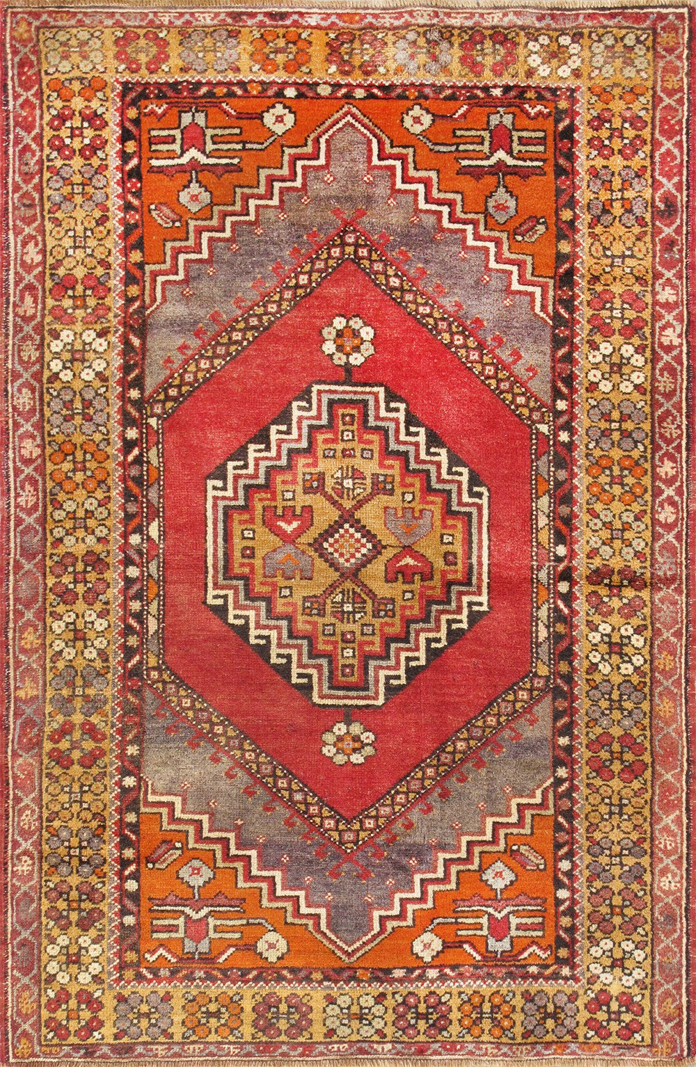 Pasargad Antique Sivas Collection Coral Lamb's Wool Area Rug 044773-PASARGAD