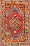 Antique Sivas Collection Coral Lamb's Wool Area Rug