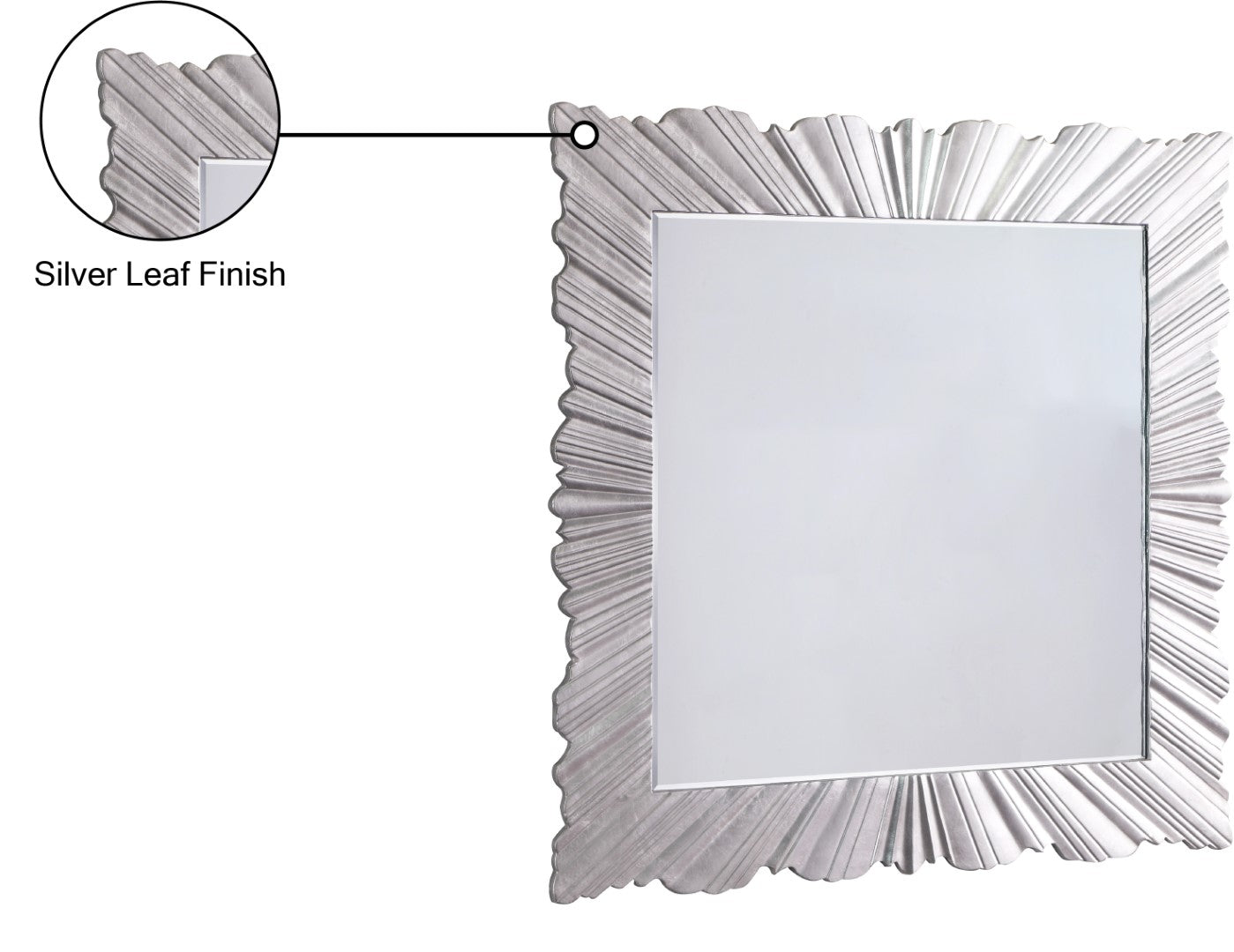 Silverton Leaf Contemporary Mirror - Thumbnail 4